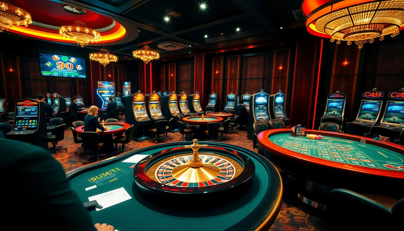 Experience the excitement of lc88.my with dynamic casino tables, poker chips, and vibrant games.