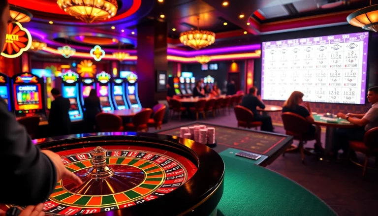 Experience the thrill of high-stakes gambling at the Fabet link, featuring vibrant slots and poker tables.