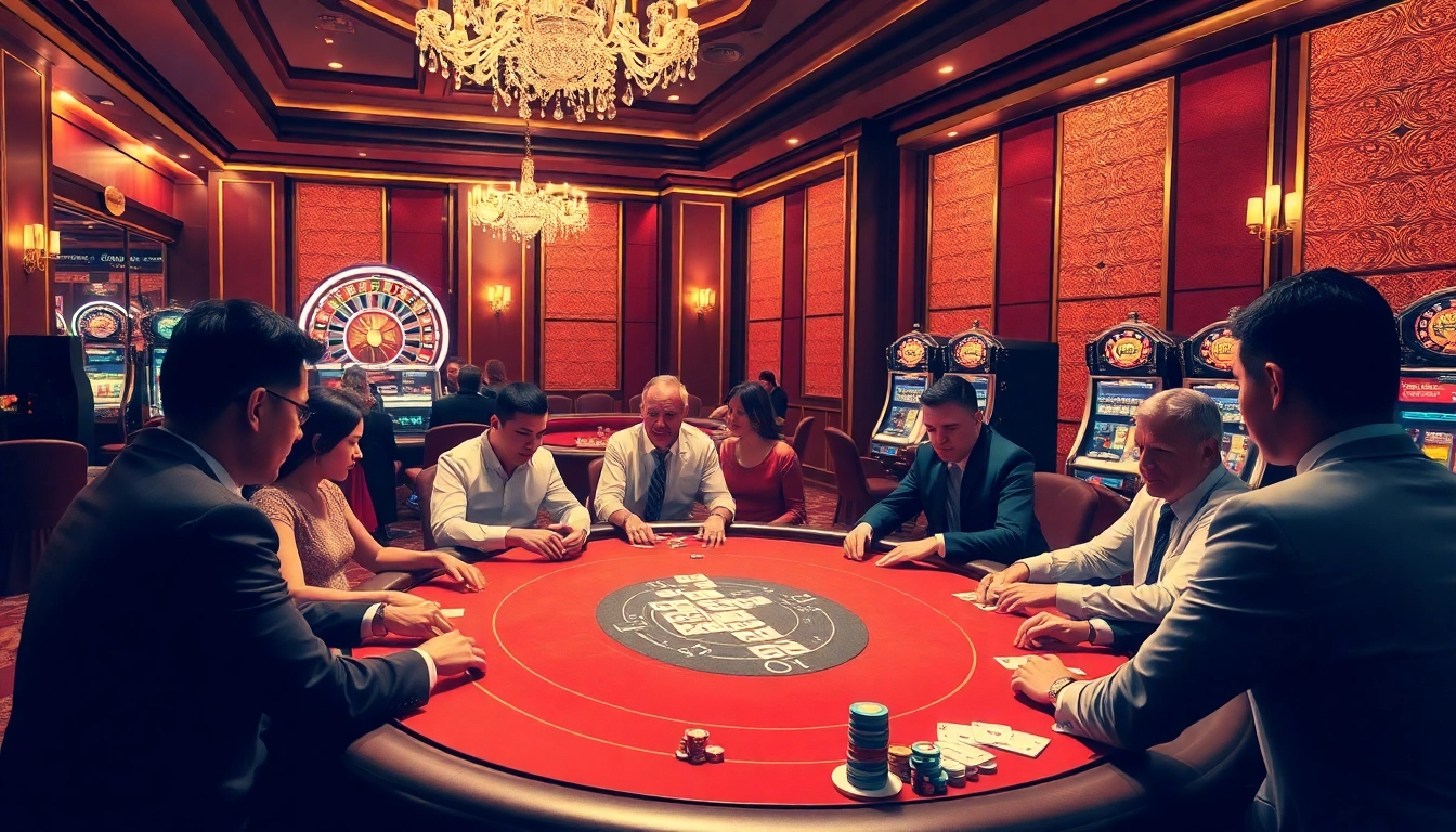 Exciting poker action at a high-stakes table with players focusing on game 6789 strategies.