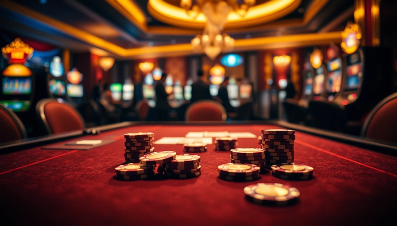 Jouer à casino en ligne argent réel sur une table de jeu élégante avec ambiance luxueuse.