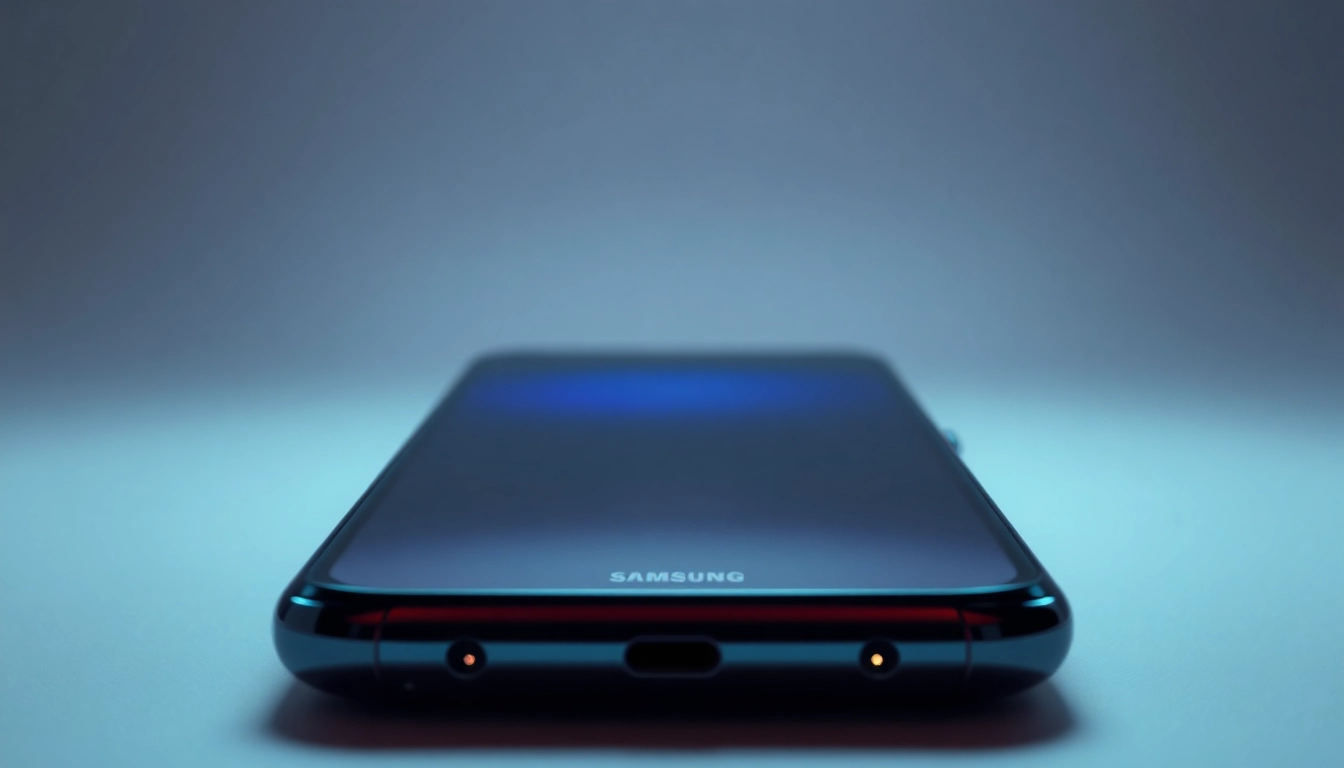 The Samsung Galaxy S8 showcases its stunning edge-to-edge display and sleek design, embodying innovative smartphone technology.