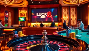 Experience the thrill of winning with LUCK8 COM at a luxurious casino table.