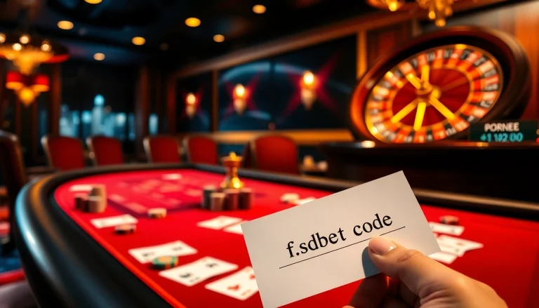 Experience the thrill of placing bets with the fsbet code on a luxurious casino table.