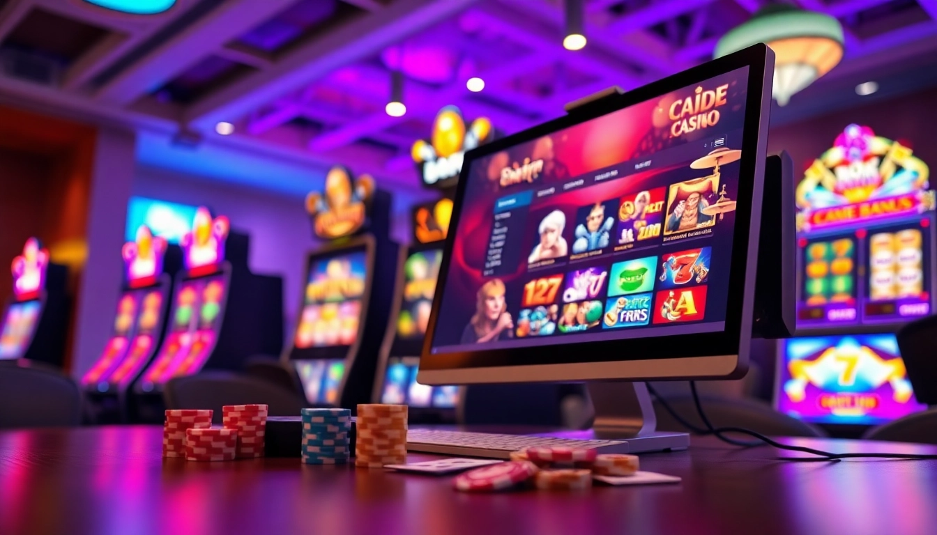 Visually engaging representation of a site casino en ligne 2026 with vibrant online gaming interface and atmosphere.