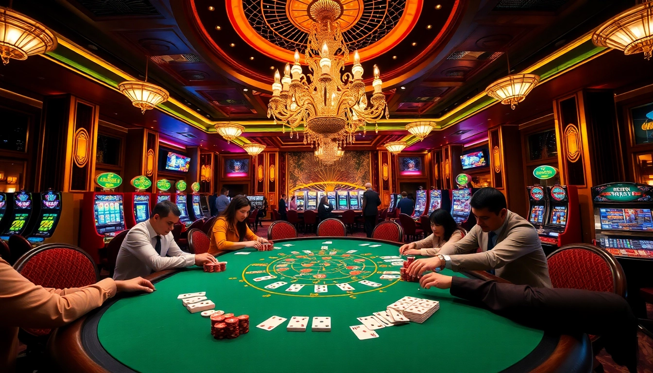 Experience thrilling gameplay at Mm88 with vibrant poker chips and classic casino ambience.