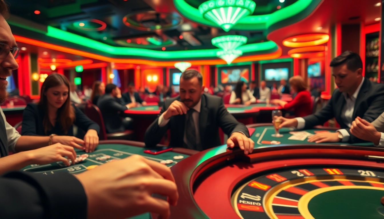 Découvrez le meilleur casino en ligne retrait immédiat avec des joueurs profitant d'une ambiance vibrante.